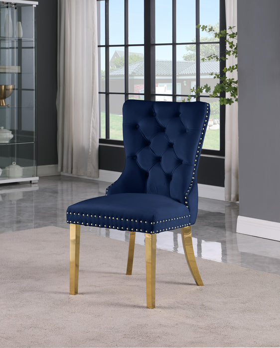 Carmen Navy Velvet Dining Chairs (2) - Just Furniture (PA) - Multi Location