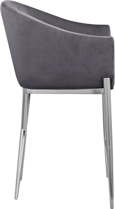Xavier Grey Velvet Counter Stool - Just Furniture (PA) - Multi Location
