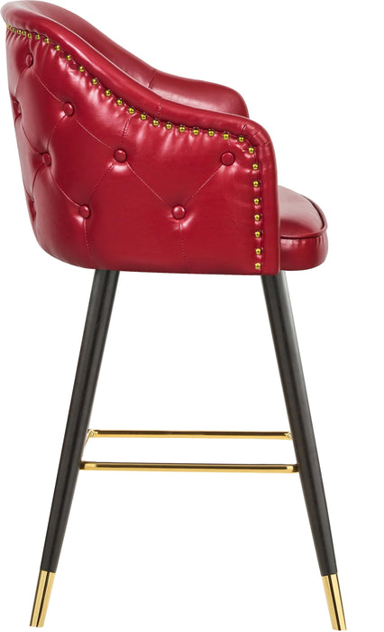 Barbosa Red Faux Leather Counter/Bar Stool - Just Furniture (PA) - Multi Location