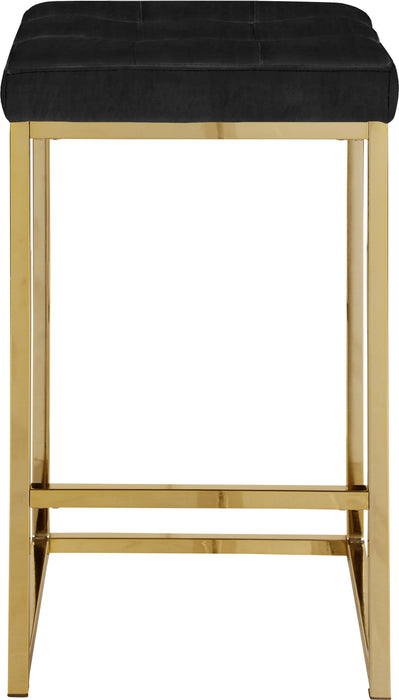 Nicola Black Velvet Stool - Just Furniture (PA) - Multi Location