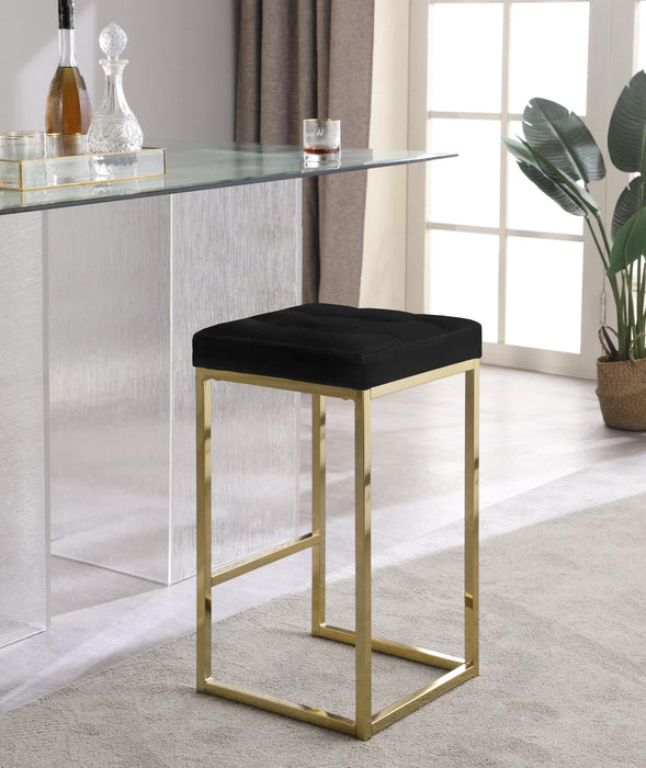 Nicola Black Velvet Stool - Just Furniture (PA) - Multi Location