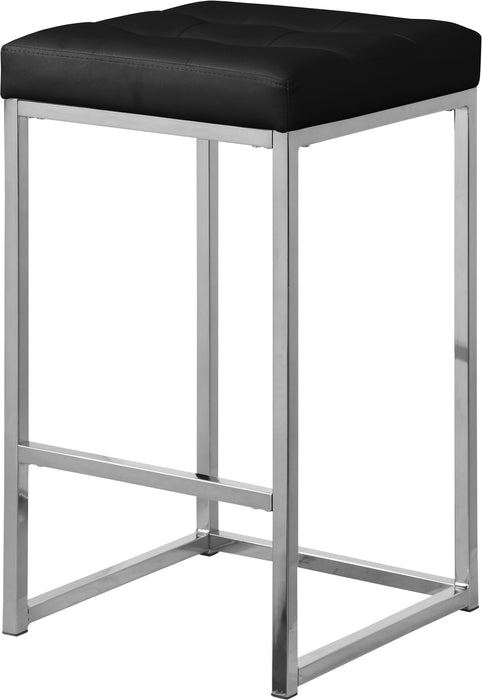 Nicola Black Faux Leather Stool - Just Furniture (PA) - Multi Location
