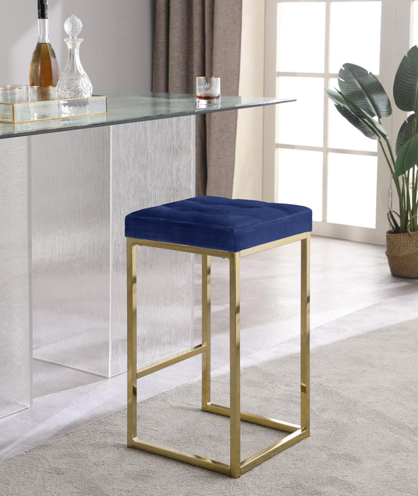 Nicola Navy Velvet Stool - Just Furniture (PA) - Multi Location