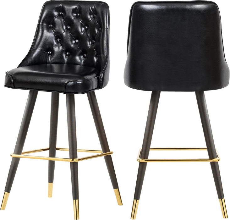 Portnoy Black Faux Leather Counter/Bar Stool