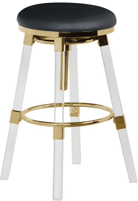 Venus Black Faux Leather Adjustable Stool - Just Furniture (PA) - Multi Location