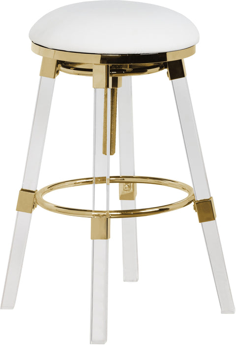 Venus White Faux Leather Adjustable Stool - Just Furniture (PA) - Multi Location