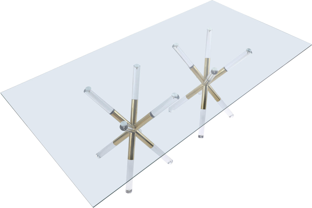 Mercury Acrylic/Gold Dining Table - Just Furniture (PA) - Multi Location