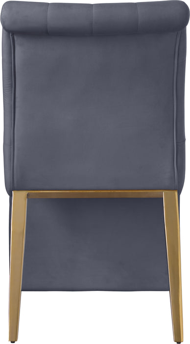 Curve Grey Velvet Dining Chair - Just Furniture (PA) - Multi Location