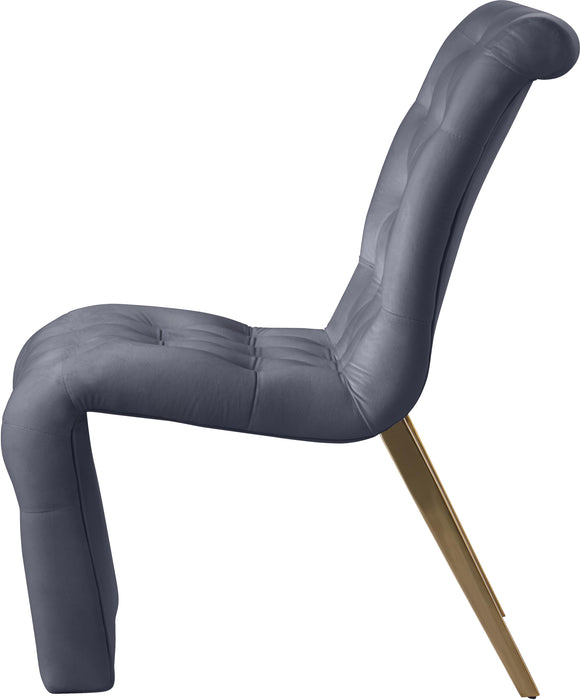 Curve Grey Velvet Dining Chair - Just Furniture (PA) - Multi Location