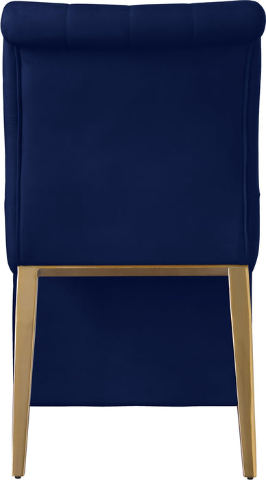Curve Navy Velvet Dining Chair - Just Furniture (PA) - Multi Location
