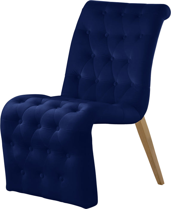 Curve Navy Velvet Dining Chair - Just Furniture (PA) - Multi Location