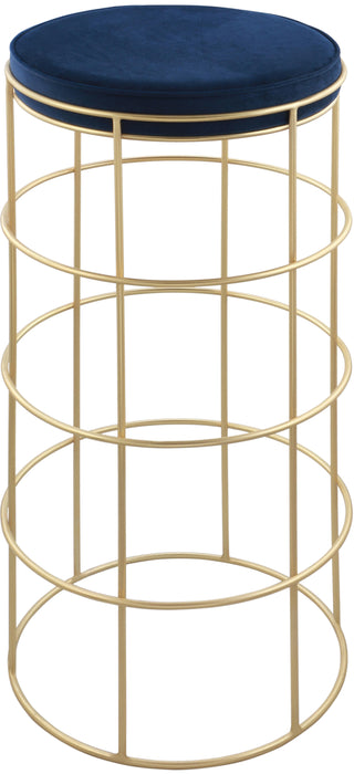 Rebar Navy Velvet Bar Stool