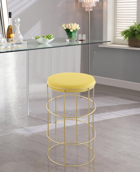 Rebar Yellow Velvet Counter Stool - Just Furniture (PA) - Multi Location