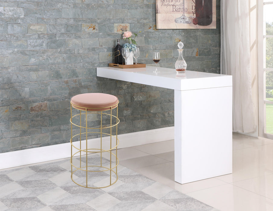 Rebar Pink Velvet Bar Stool - Just Furniture (PA) - Multi Location