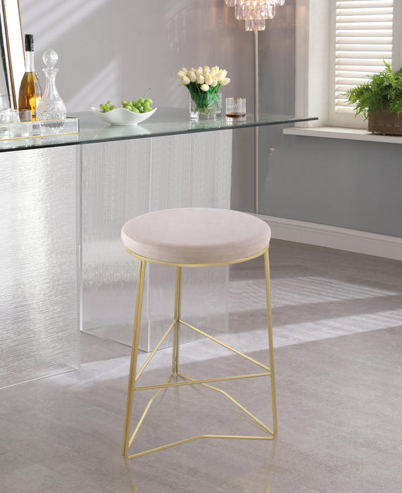 Tres Cream Velvet Counter Stool - Just Furniture (PA) - Multi Location