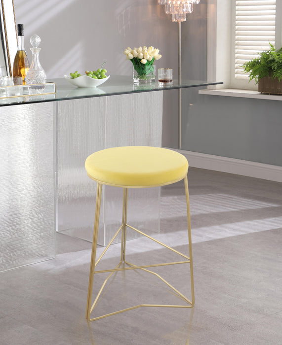 Tres Yellow Velvet Counter Stool - Just Furniture (PA) - Multi Location