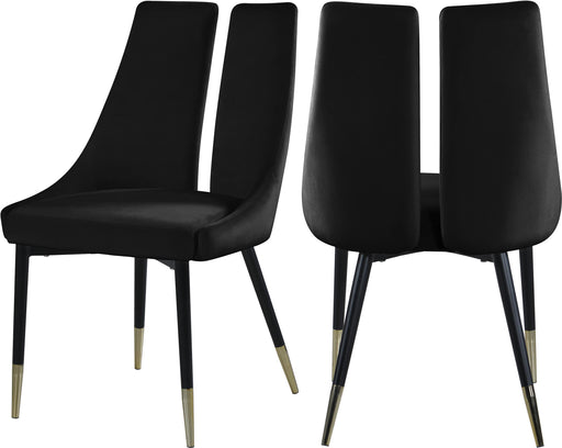 Sleek Black Velvet Dining Chair - Just Furniture (PA) - Multi Location