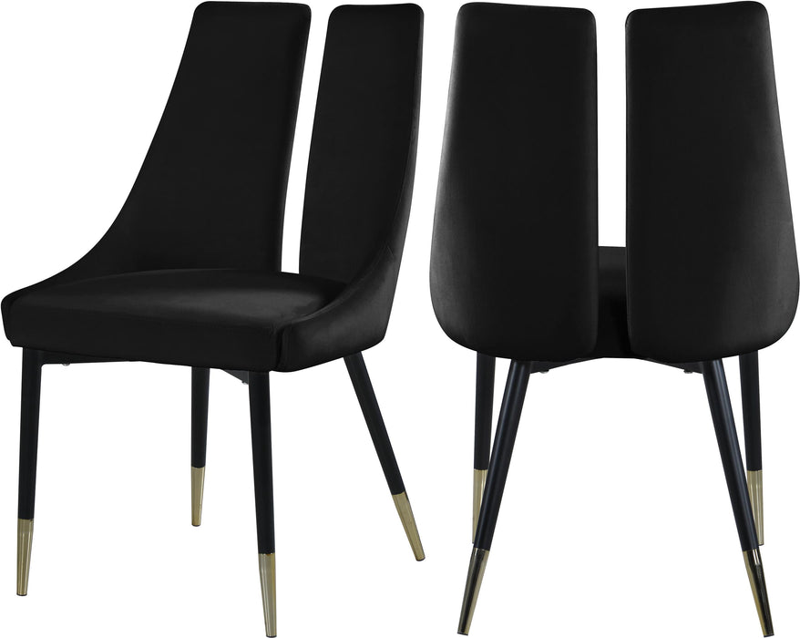 Sleek Black Velvet Dining Chair - Just Furniture (PA) - Multi Location