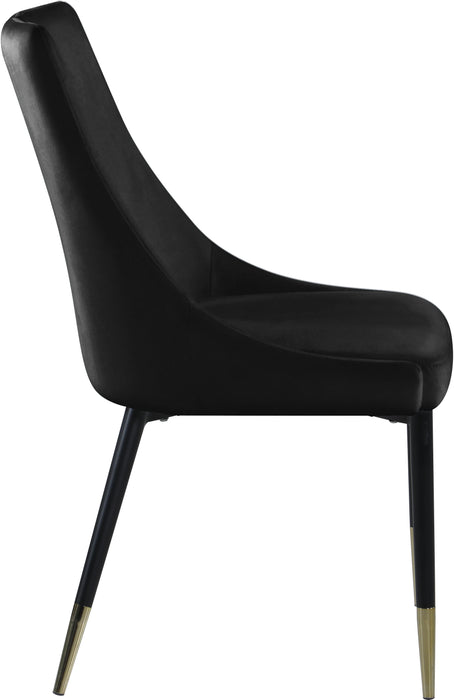 Sleek Black Velvet Dining Chair - Just Furniture (PA) - Multi Location