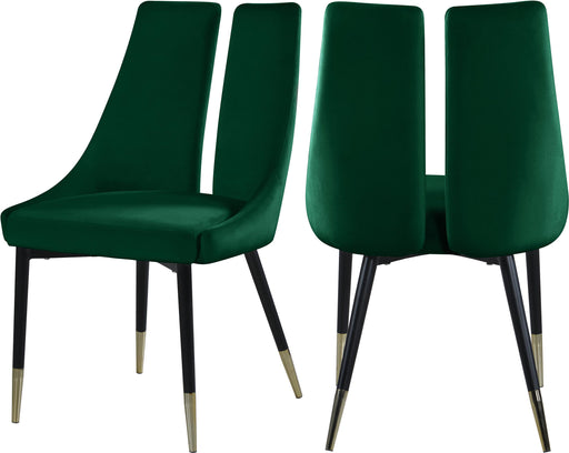 Sleek Green Velvet Dining Chair - Just Furniture (PA) - Multi Location