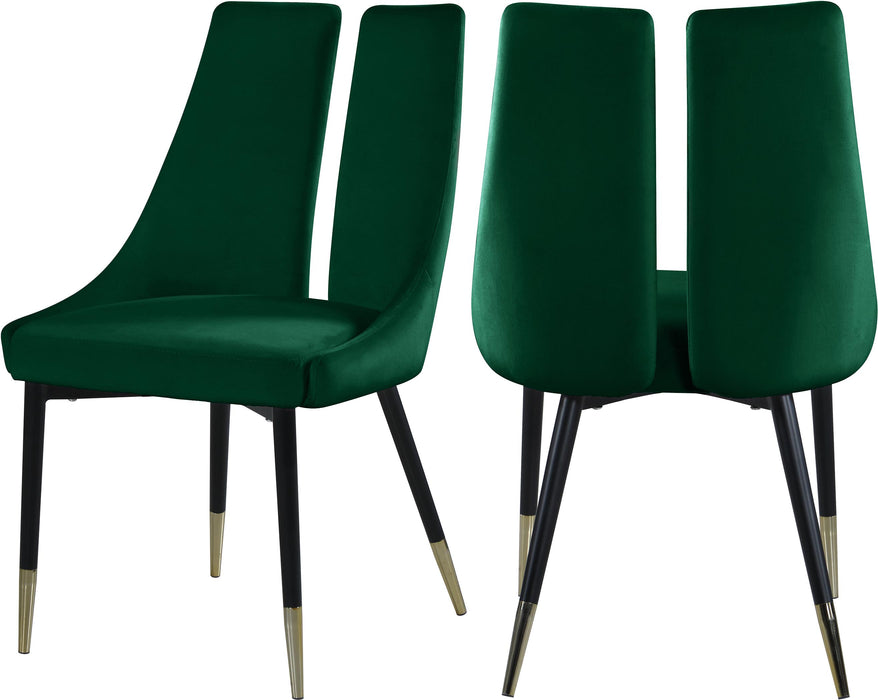 Sleek Green Velvet Dining Chair - Just Furniture (PA) - Multi Location