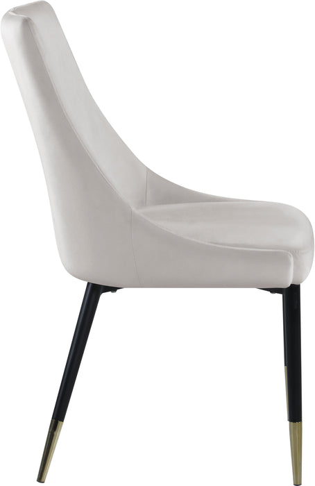 Sleek Cream Velvet Dining Chair - Just Furniture (PA) - Multi Location