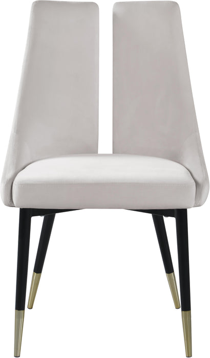 Sleek Cream Velvet Dining Chair - Just Furniture (PA) - Multi Location