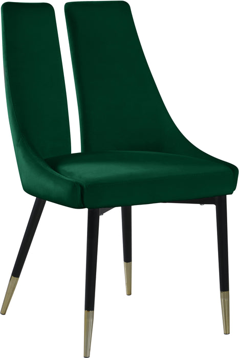 Sleek Green Velvet Dining Chair - Just Furniture (PA) - Multi Location