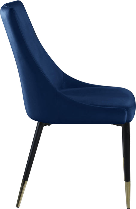 Sleek Navy Velvet Dining Chair - Just Furniture (PA) - Multi Location