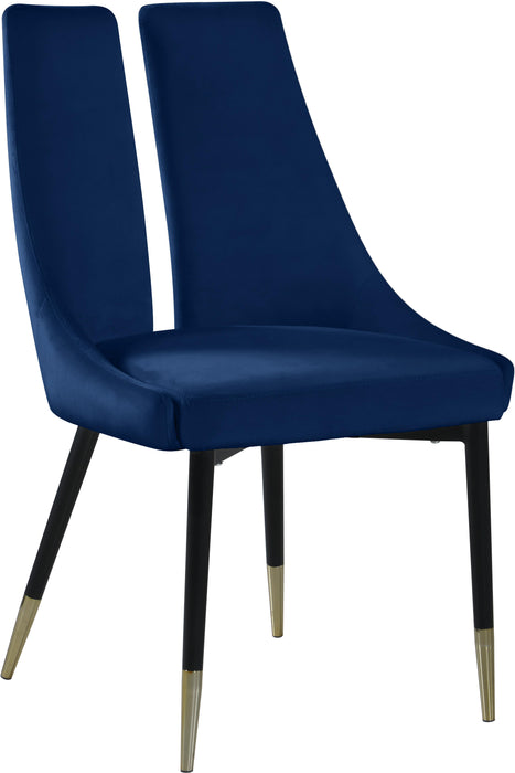 Sleek Navy Velvet Dining Chair - Just Furniture (PA) - Multi Location