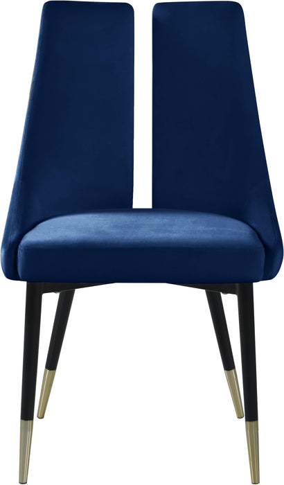 Sleek Navy Velvet Dining Chair - Just Furniture (PA) - Multi Location