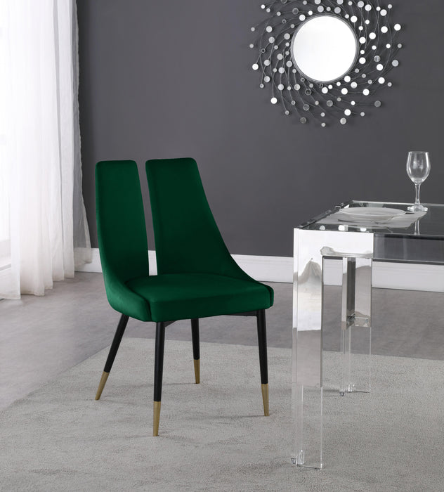 Sleek Green Velvet Dining Chair - Just Furniture (PA) - Multi Location