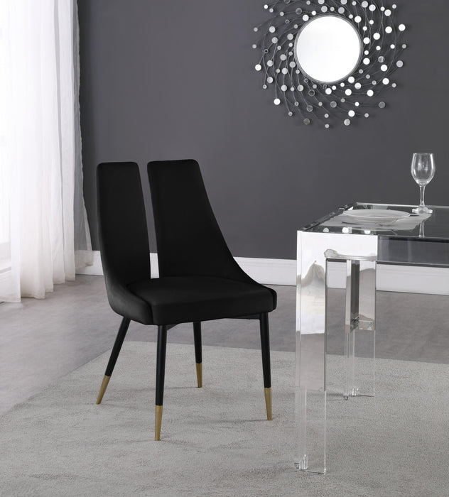 Sleek Black Velvet Dining Chair - Just Furniture (PA) - Multi Location