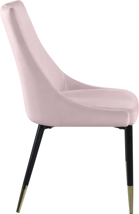 Sleek Pink Velvet Dining Chair - Just Furniture (PA) - Multi Location
