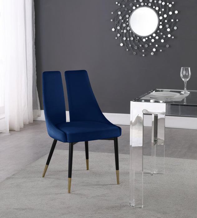 Sleek Navy Velvet Dining Chair - Just Furniture (PA) - Multi Location