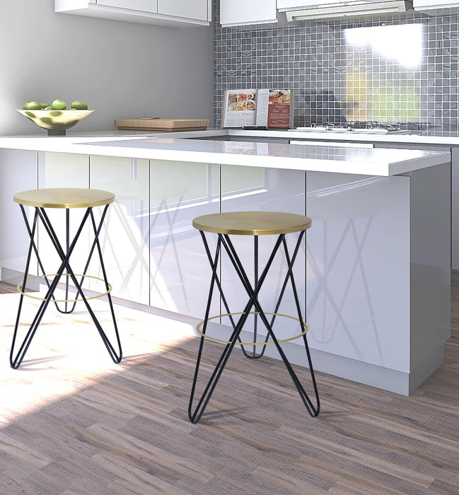 Mercury Black / Gold Counter Stool - Just Furniture (PA) - Multi Location