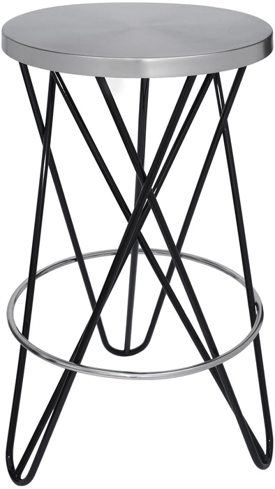 Mercury Black / Silver Counter Stool - Just Furniture (PA) - Multi Location