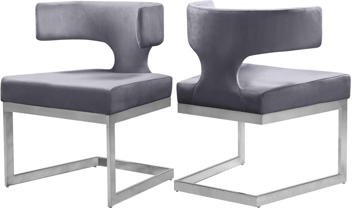 Alexandra Grey Velvet Dining Chair - Just Furniture (PA) - Multi Location
