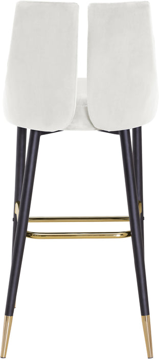 Sleek Cream Velvet Stool - Just Furniture (PA) - Multi Location
