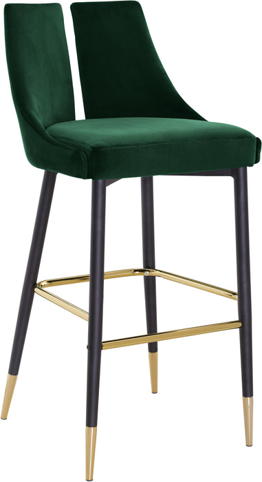 Sleek Green Velvet Stool - Just Furniture (PA) - Multi Location