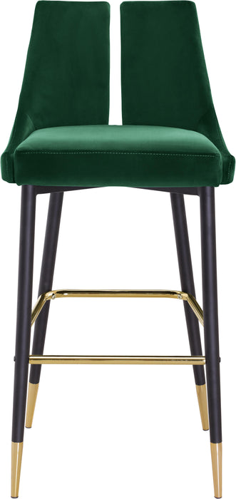 Sleek Green Velvet Stool - Just Furniture (PA) - Multi Location