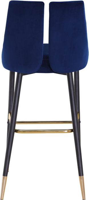 Sleek Navy Velvet Stool - Just Furniture (PA) - Multi Location