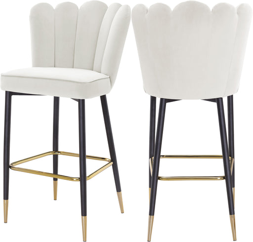 Lily Cream Velvet Stool - Just Furniture (PA) - Multi Location