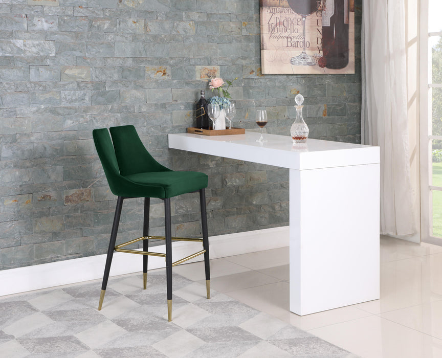 Sleek Green Velvet Stool - Just Furniture (PA) - Multi Location