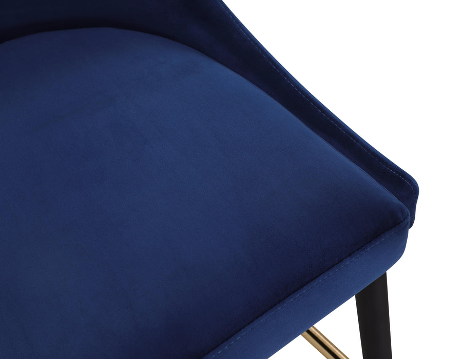 Sleek Navy Velvet Stool - Just Furniture (PA) - Multi Location