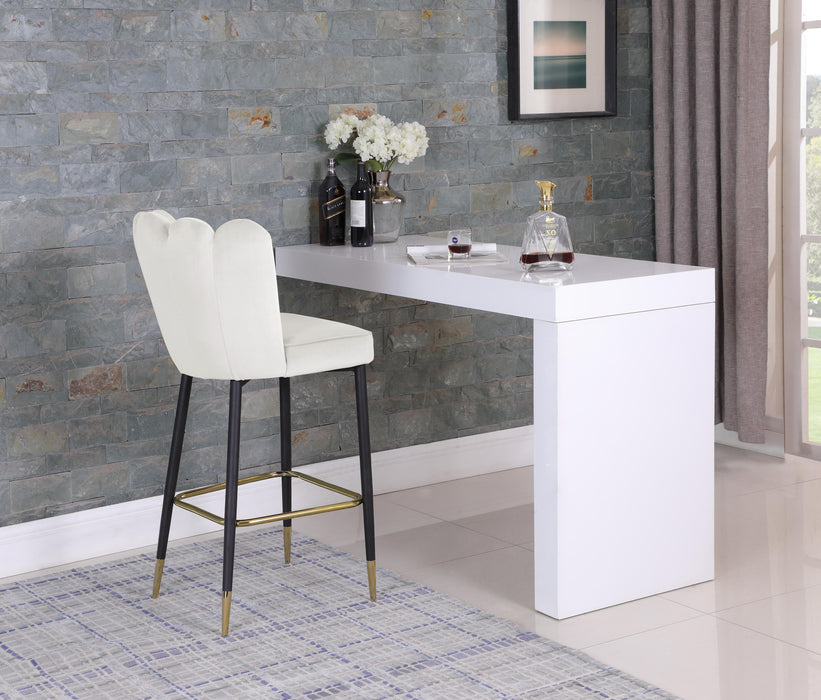 Lily Cream Velvet Stool - Just Furniture (PA) - Multi Location