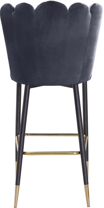 Lily Grey Velvet Stool - Just Furniture (PA) - Multi Location