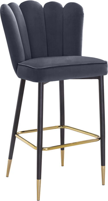 Lily Grey Velvet Stool - Just Furniture (PA) - Multi Location