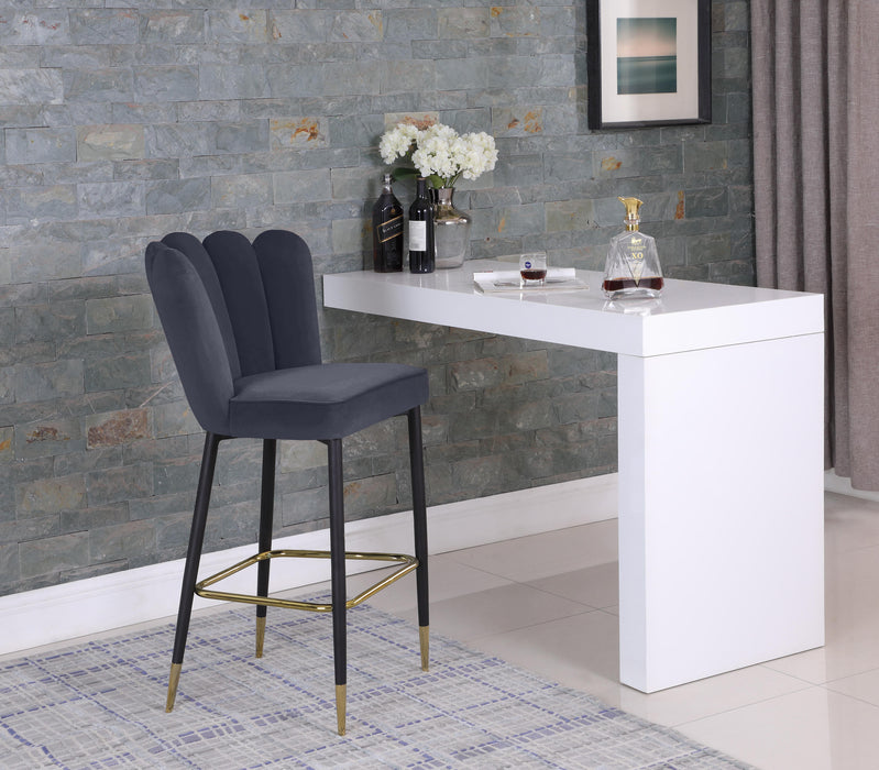 Lily Grey Velvet Stool - Just Furniture (PA) - Multi Location