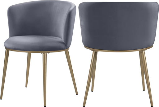 Skylar Grey Velvet Dining Chair - Just Furniture (PA) - Multi Location